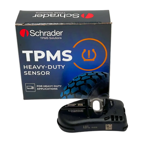 Schrader 53718 heavy-duty TPMS sensor, 433 MHz, clamp-in, relearn required