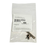 Schrader 57012 clamp-in TPMS metal valve stem kit in clear bag