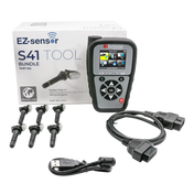 Ateq S41 TPMS tool kit with sensors, handheld programmer, and cables for vehicle tire pressure monitoring systems
