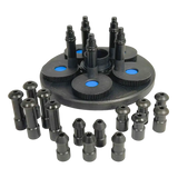 Black 5-lug SpeedPlate wheel balancer adapter with lugs pin plate