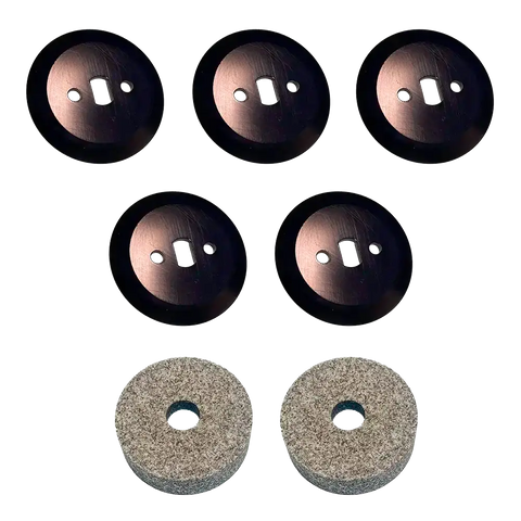 Metal and abrasive discs for sharpening stones in TSI Truer Blades Combo