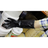 AA 18 Long Black Chemical Resistant Gloves (Pair) - Tire