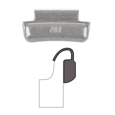 AA AW Coated Clip-On Wheel Weight (Lead / 25/Box) - 30 gm /