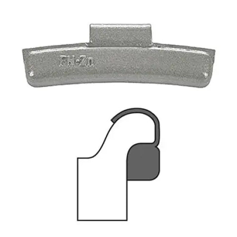 AA FN Clip-On Wheel Weight (Zinc / 25/Box) - 10 gm / 0.25 oz