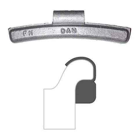 AA FN Coated Clip-On Wheel Weight (Lead / 25/Box) - 5 gm /