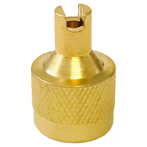 AA Large Bore Screwdriver Brass Top Cap (Ea) - Tire Valves