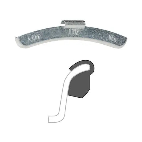 AA LT1 Coated Clip-On Wheel Weight (Zinc / 25/Box) - 0.50 oz