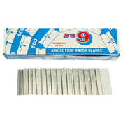 AA No. 9 Single Edge Razor Blades (Box of 100) - Rubber