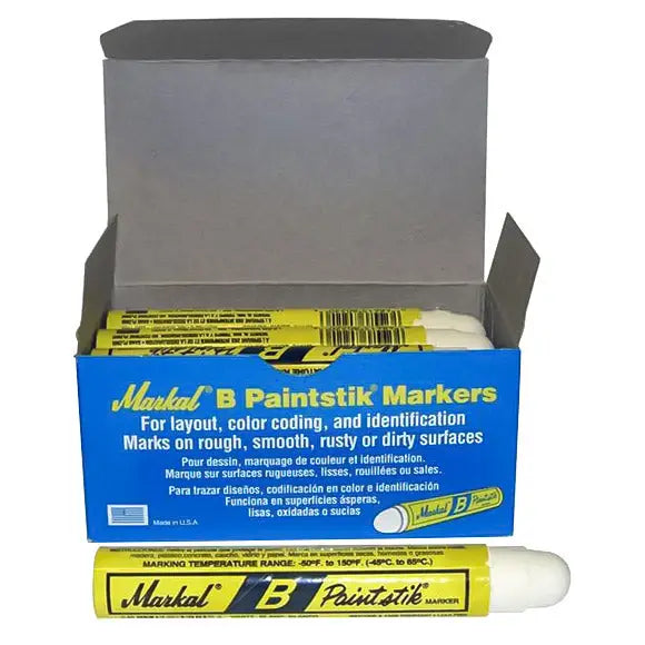 Markal B-Paintstik Surface Marker, Red, 12
