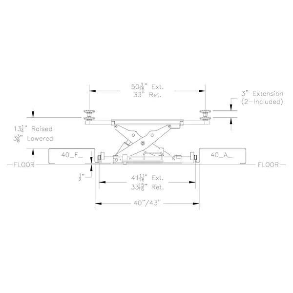 Challenger RJ7.5 Rolling Jack for 4Post Lift (7,500 lbs) All Tire Supply