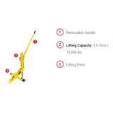 Esco 7.5 Ton Forklift Jack - Floor Jack