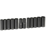 Impact Socket - GP 1/2 In Drive Extra Thin Wall Set For Wheel Service (12 Piece)