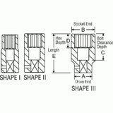 Impact Socket - GP 1/2 In  Drive  Deep Impact Sockets
