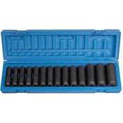 Impact Socket - GP 1/2 In Drive Deep Metric Socket Set (14 Piece)