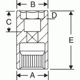 Impact Socket - GP Combination Deep Length Budd Impact Socket