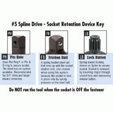 GP #5 Spline Drive Adapters - Impact Socket