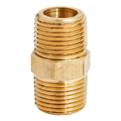 Milton MNPT Brass Hex Nipple - 647 646-1 647-2 - 3/8 x 3/8