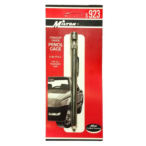 Milton S923 Tire Pencil Gauge Straight Chuck (5 -50 PSI) -