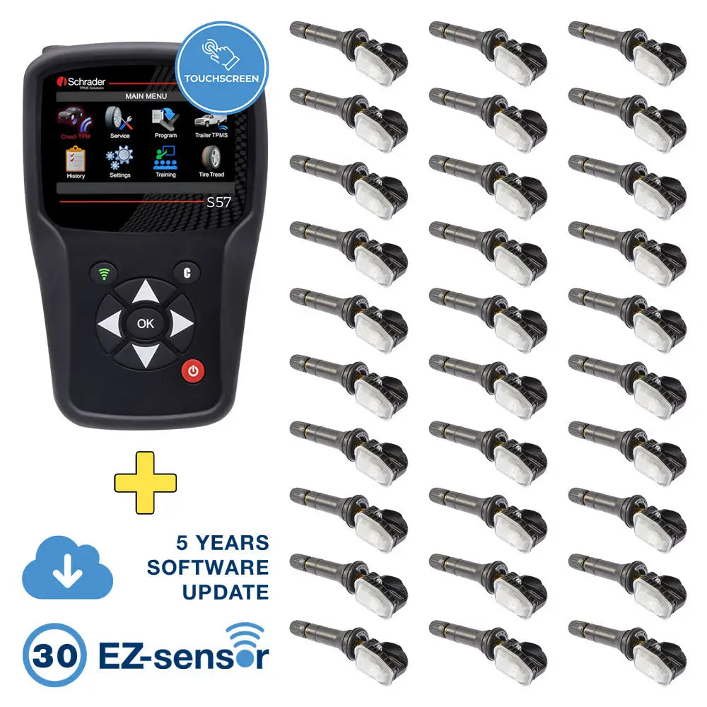Schrader S57 TPMS Tool w/ 30 Ez-Sensors 5 Years Update Bundle -  21057-S57EZ30 - – All Tire Supply