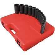 Impact Socket - Sunex 1/2 In Dr. 13 Pc. SAE Deep Impact Socket Set