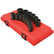 Impact Socket - Sunex 1/2 In Dr. 14 Pc. Metric Impact Socket Set