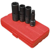 Impact Socket - Sunex 1/2 In Dr. 4 Pc. SAE And Metric Deep Thin Wall Flip Socket Set