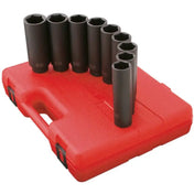 Impact Socket - Sunex 1/2 In Dr. 12 Pc. Metric 5 In Extra Long Deep Impact Socket Set