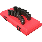 Impact Socket - Sunex 1/2 In Dr. 12 Pt. 13 Pc. Metric Impact Socket Set