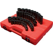 Impact Socket - Sunex 1/2 In Dr. 12 Pt. 39 Pc. Metric Master Impact Socket Set