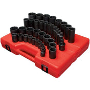 Impact Socket - Sunex 1/2 In Dr. 12 Pt. 39 Pc. SAE Master Impact Socket Set