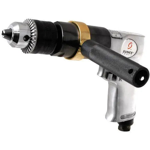 Air Tools - Sunex 1/2 In Reversible Air Drill W/Geared Chuck