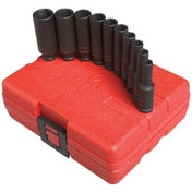 Impact Socket - Sunex 1/4 In Dr. 10 Pc. SAE Deep Magnetic Impact Socket Set