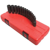 Impact Socket - Sunex 1/4 In Dr. 14 Pc. Metric Deep Magnetic Impact Socket Set