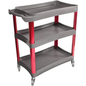 Shop Equipments - Sunex 3 Shelf Plastic Cart W/Anodized Aluminum Legs