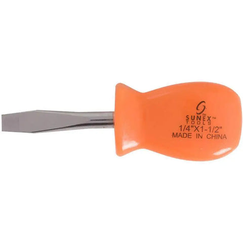 Hand Tools - Sunex 3/16 In X 3 In Neon Orange Screwdriver