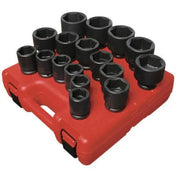 Impact Socket - Sunex 3/4 In Dr. 17 Pc. SAE Heavy Duty Impact Socket Set