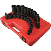 Impact Socket - Sunex 3/8 In Dr. 12 Pt. 25 Pc. SAE Master Impact Socket Set