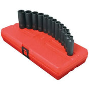 Impact Socket - Sunex 3/8 In Dr. 13 Pc. Metric Deep Impact Socket Set