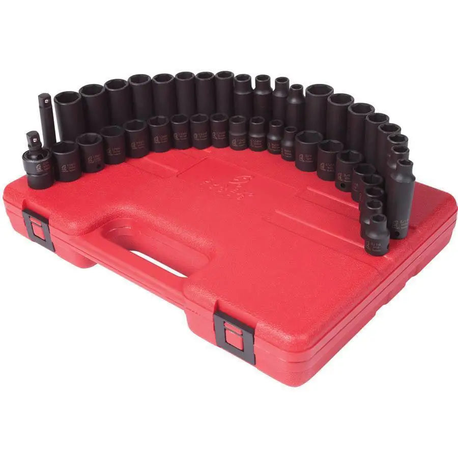 Sunex 42pc 3/8 in Std and Deep Length Master Impact Socket – All