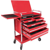 Shop Equipments - Sunex Professional 5 Drawer Service Cart W/Locking Top-Red